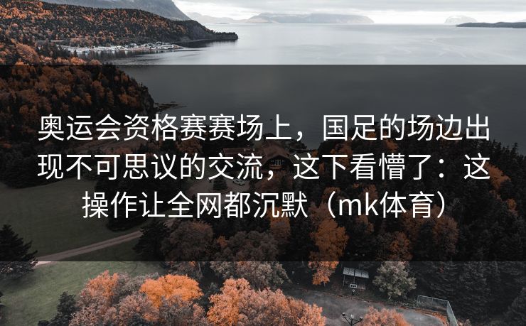 奥运会资格赛赛场上，国足的场边出现不可思议的交流，这下看懵了：这操作让全网都沉默（mk体育）